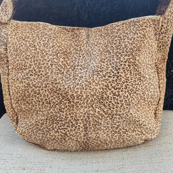 Vintage BOTTEGA VENETA Handbag Brown Animal Print Tote Bag Made in Italy Auth - Picture 3 of 11